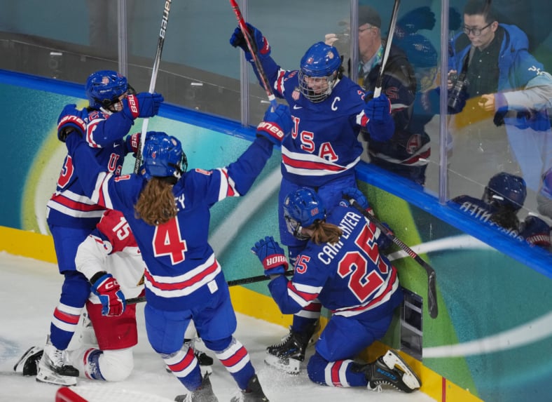 Olympics: Ice Hockey-Women Group A - USA-CZE
