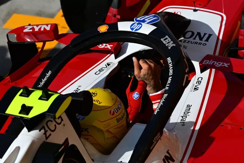 lewis hamilton ferrari f1 testing bahrain day 3